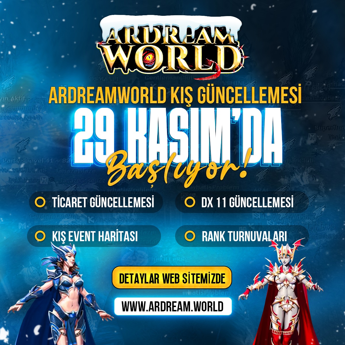 29 KASIM KIŞ GÜNCELLEMESİ